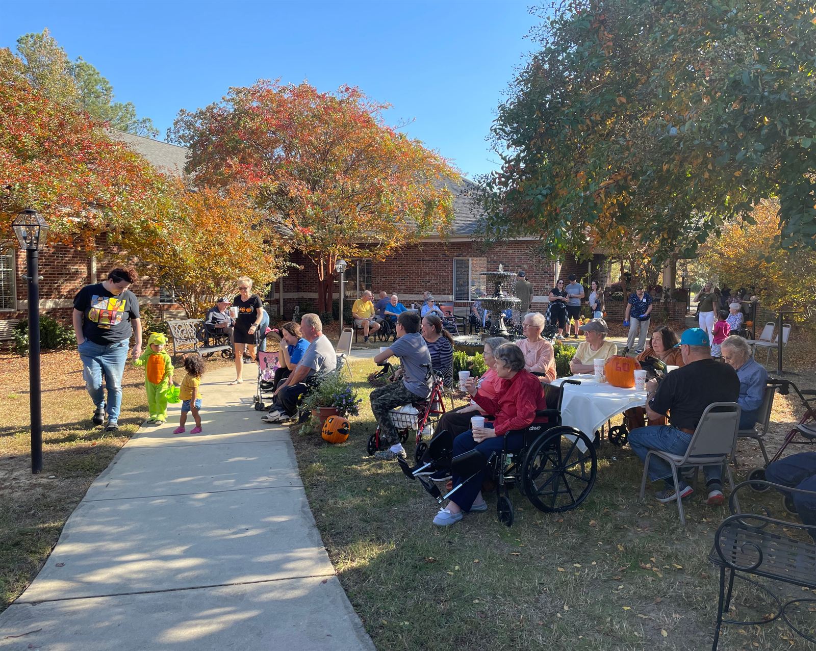 The fall festival in the courtyard