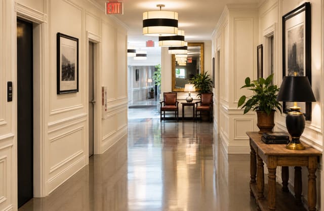 The corridor of Magnolia Hall, our newest hall