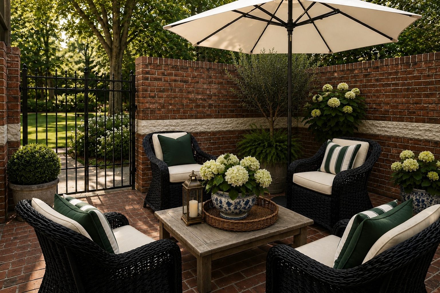 The Terrace Suite's private courtyard