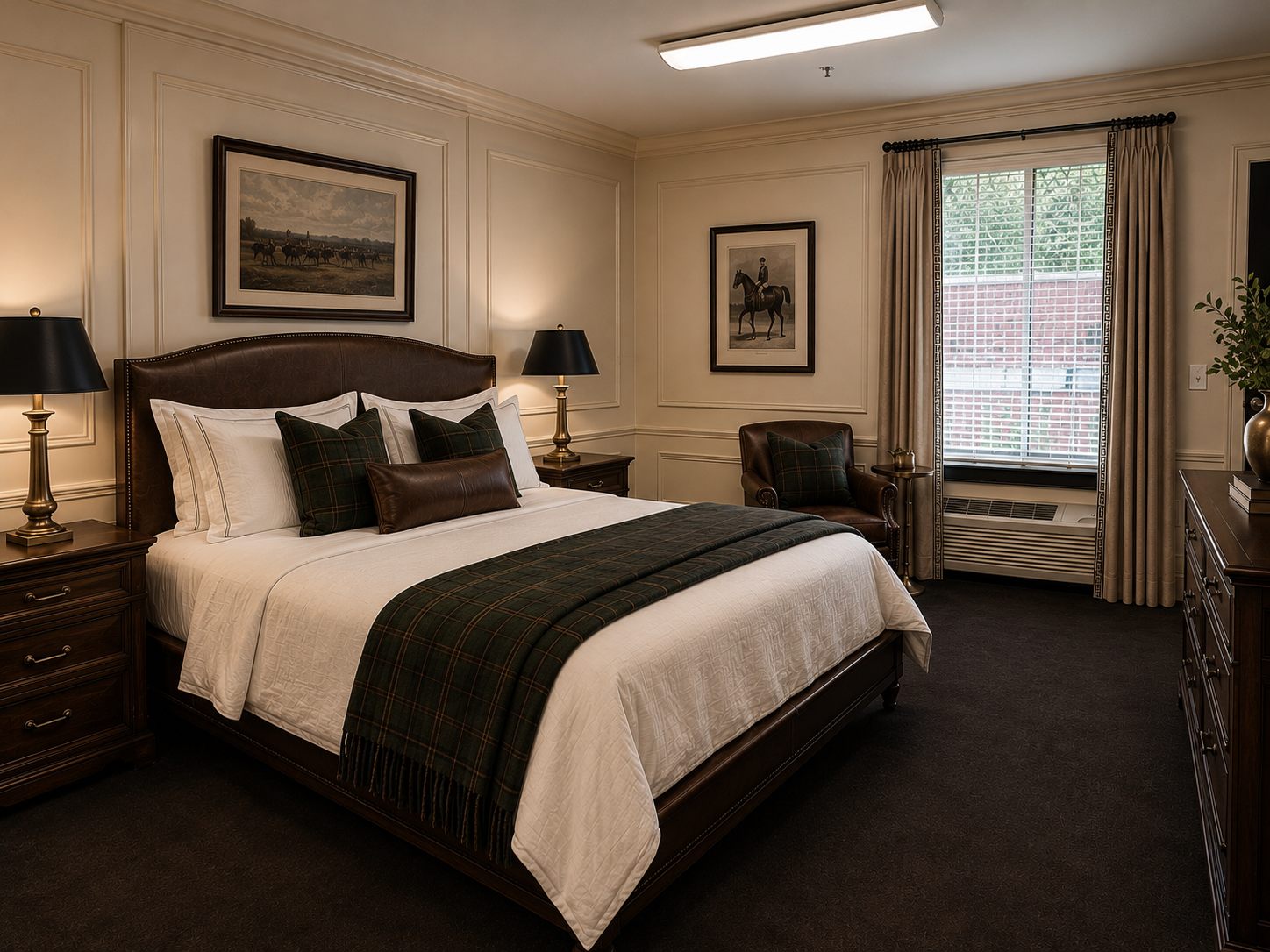 The Terrace Suite bedroom in Magnolia Hall