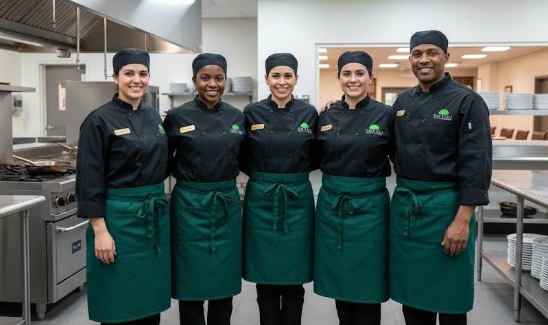 The culinary team in the kitchen